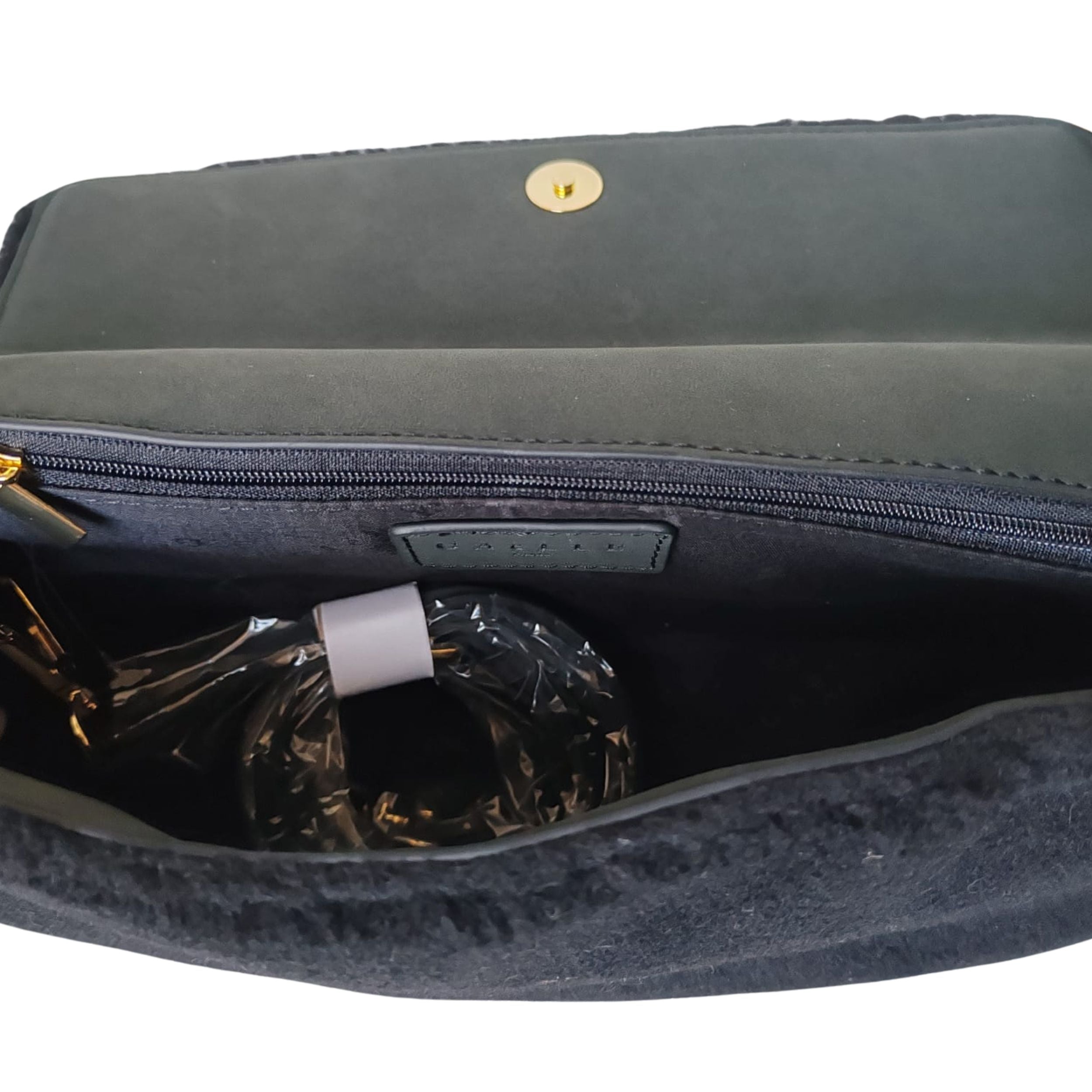 Gaelle Borsa a Spalla Rivestimento Esterno in Ecomontone Nero Donna GAACW02412