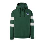 North Sails Felpa manica lunga Hoodie cappuccio full zip 691280 green