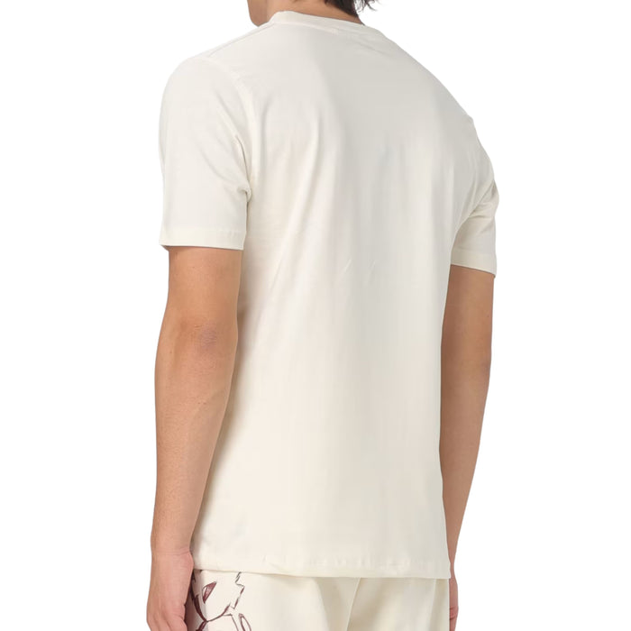 Disclaimer T-Shirt in Jersey 54521 Bianco Latte Uomo 3