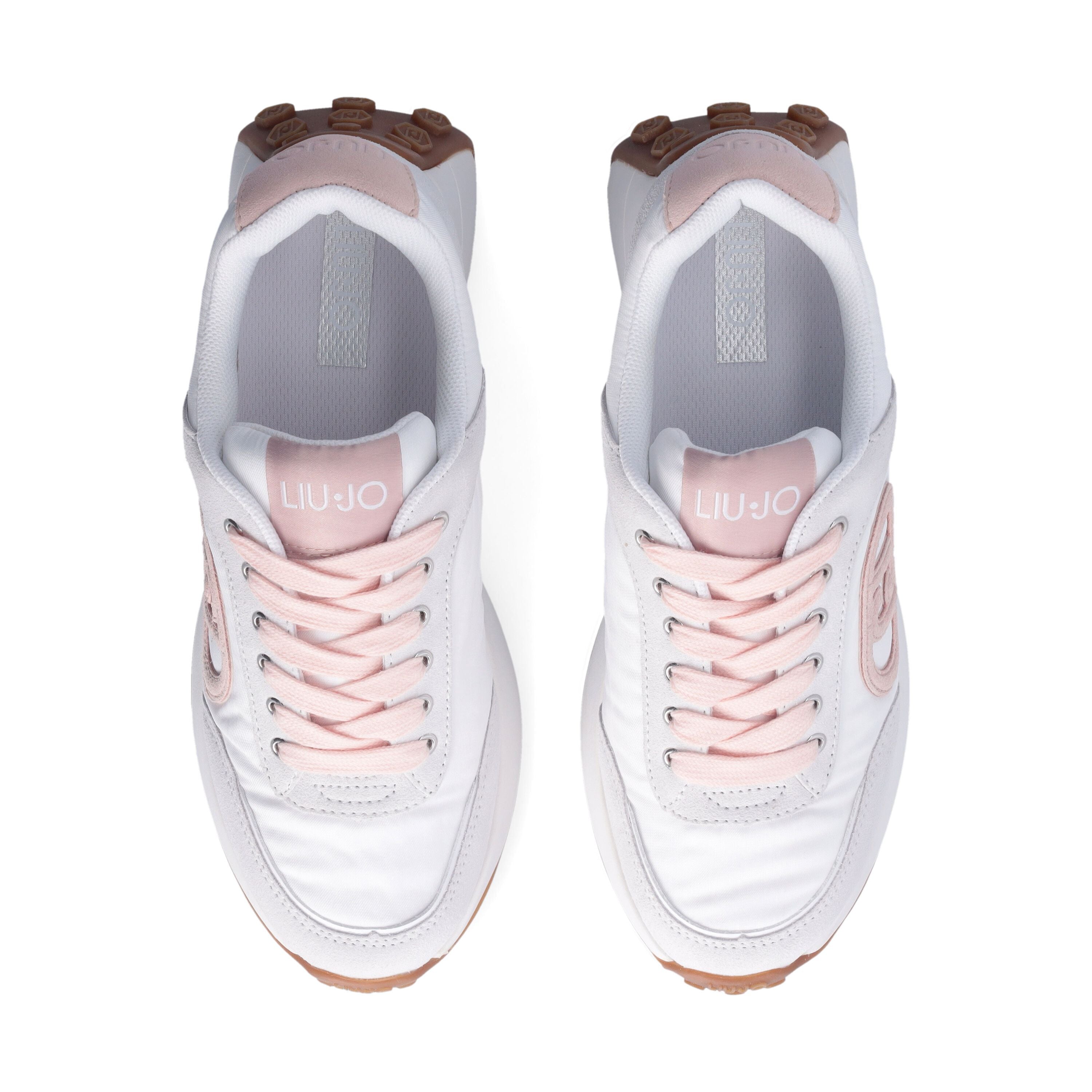 Liu Jo Scarpe Lolo 17 Sneakers in Pelle bianco rosa