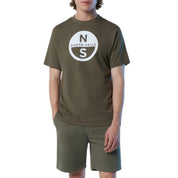 North Sails T-shirt maglia maglietta 692972 BASIC Big Logo 0441 olive