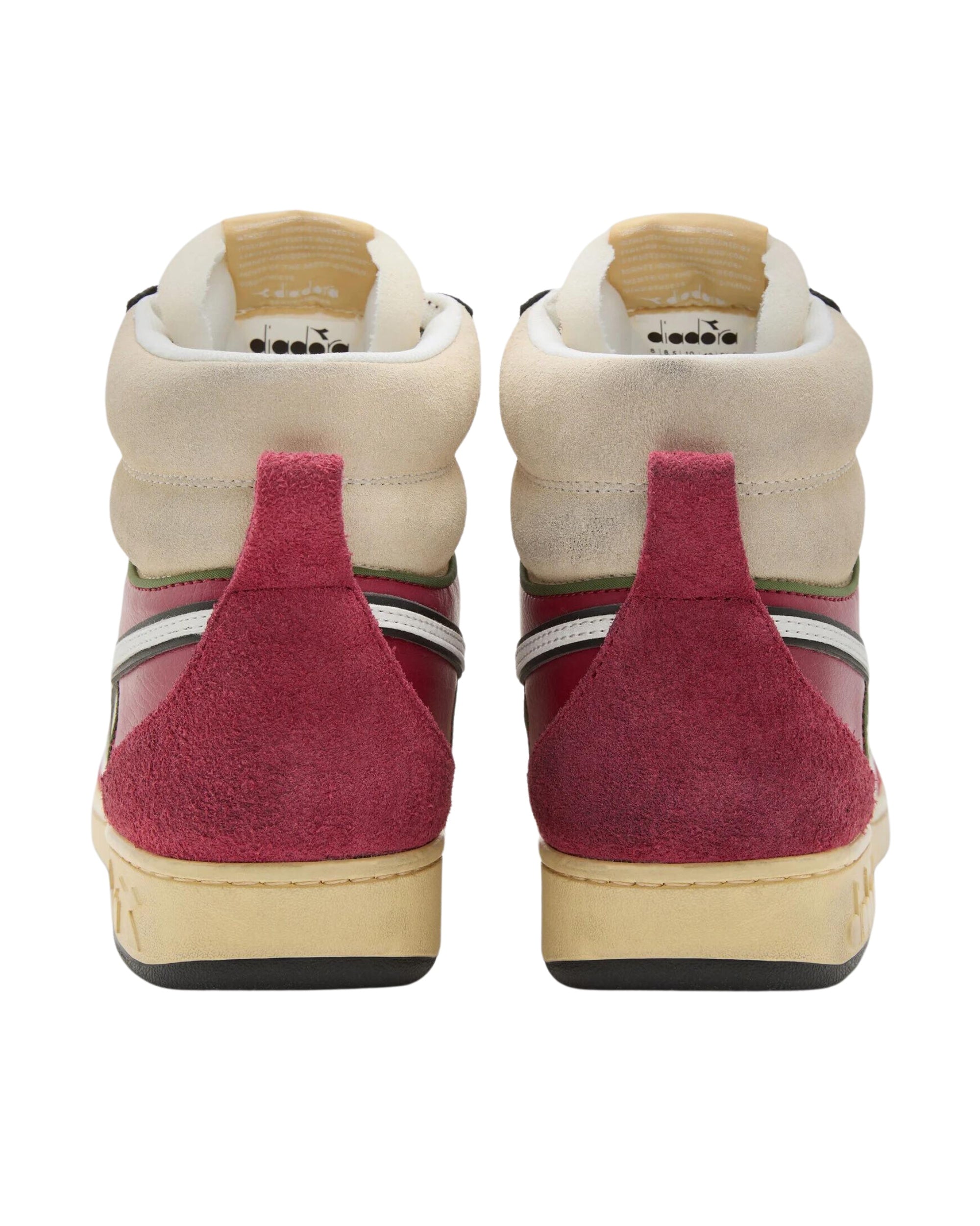 Diadora Magic Basket Mid Legacy Pelle Scamosciata Rosso