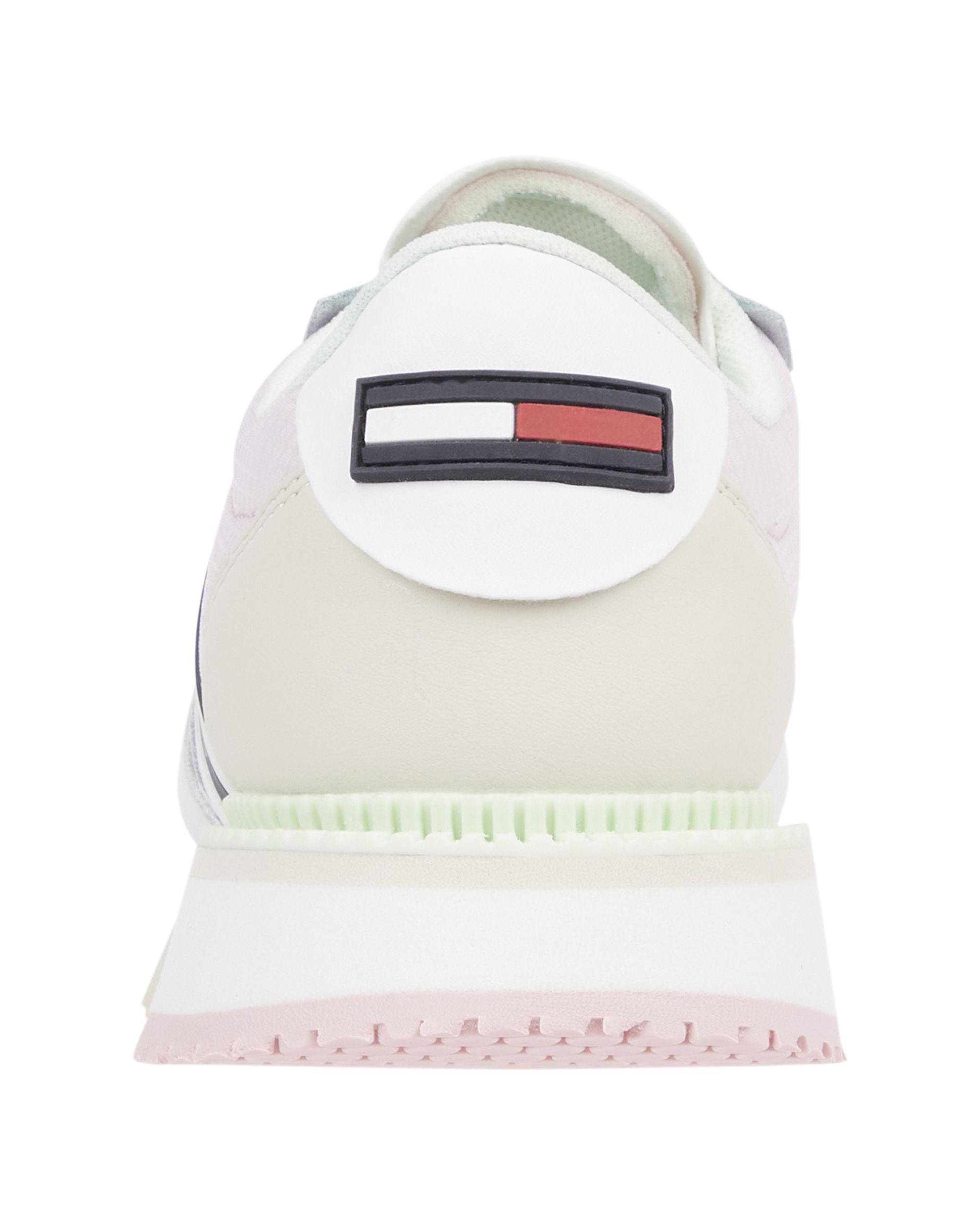 Tommy Jeans White Leatherette Cleated Sneakers