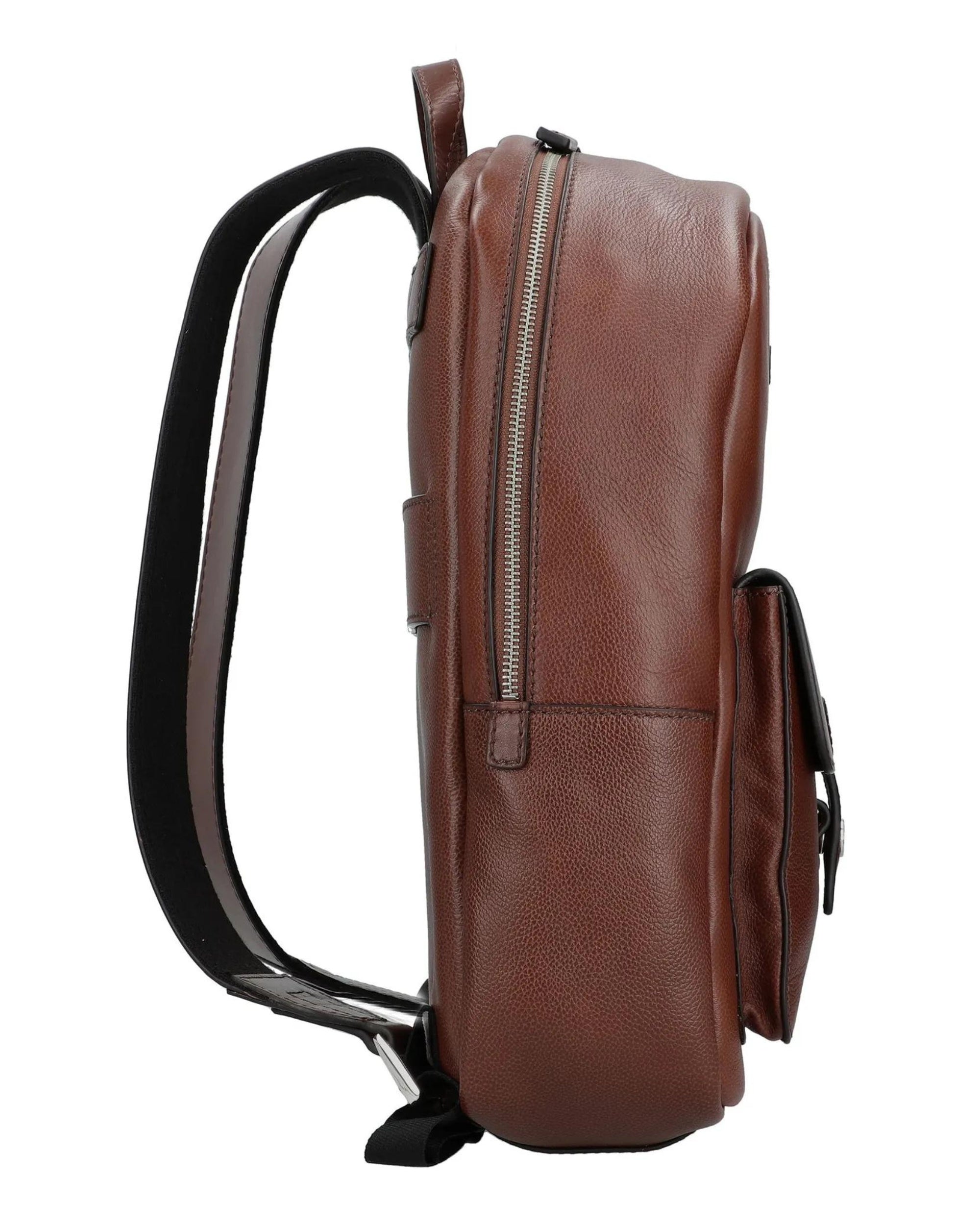 The Bridge Medium Backpack Biagio Line in Brown Leather Unisex