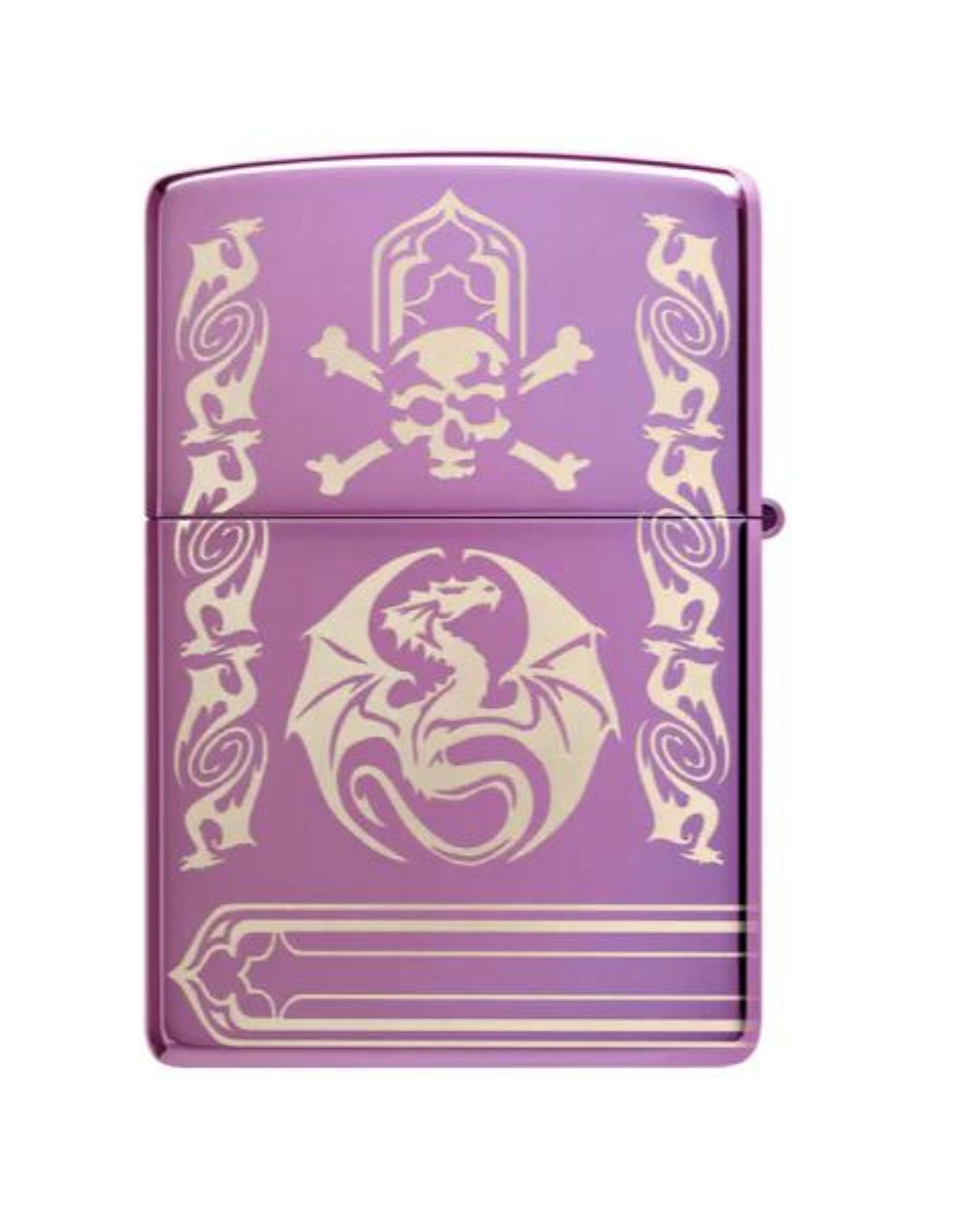 Zippo Windproof Refillable Made In Usa Dragon Dragon Purple Unisex