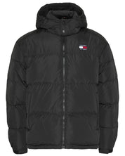 Tommy Jeans Padded Parka Jacket Hood Black