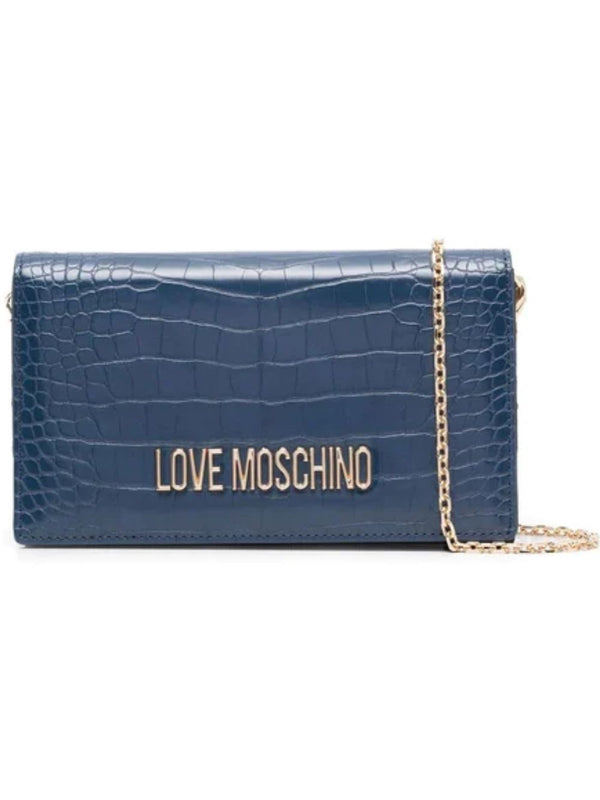 Love Moschino Handbag Clutch Shoulder Chain Blue 