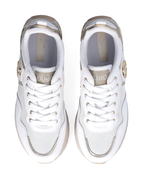 Liu Jo Sneakers Maxi Wonder 100 Pelle Bianco-2