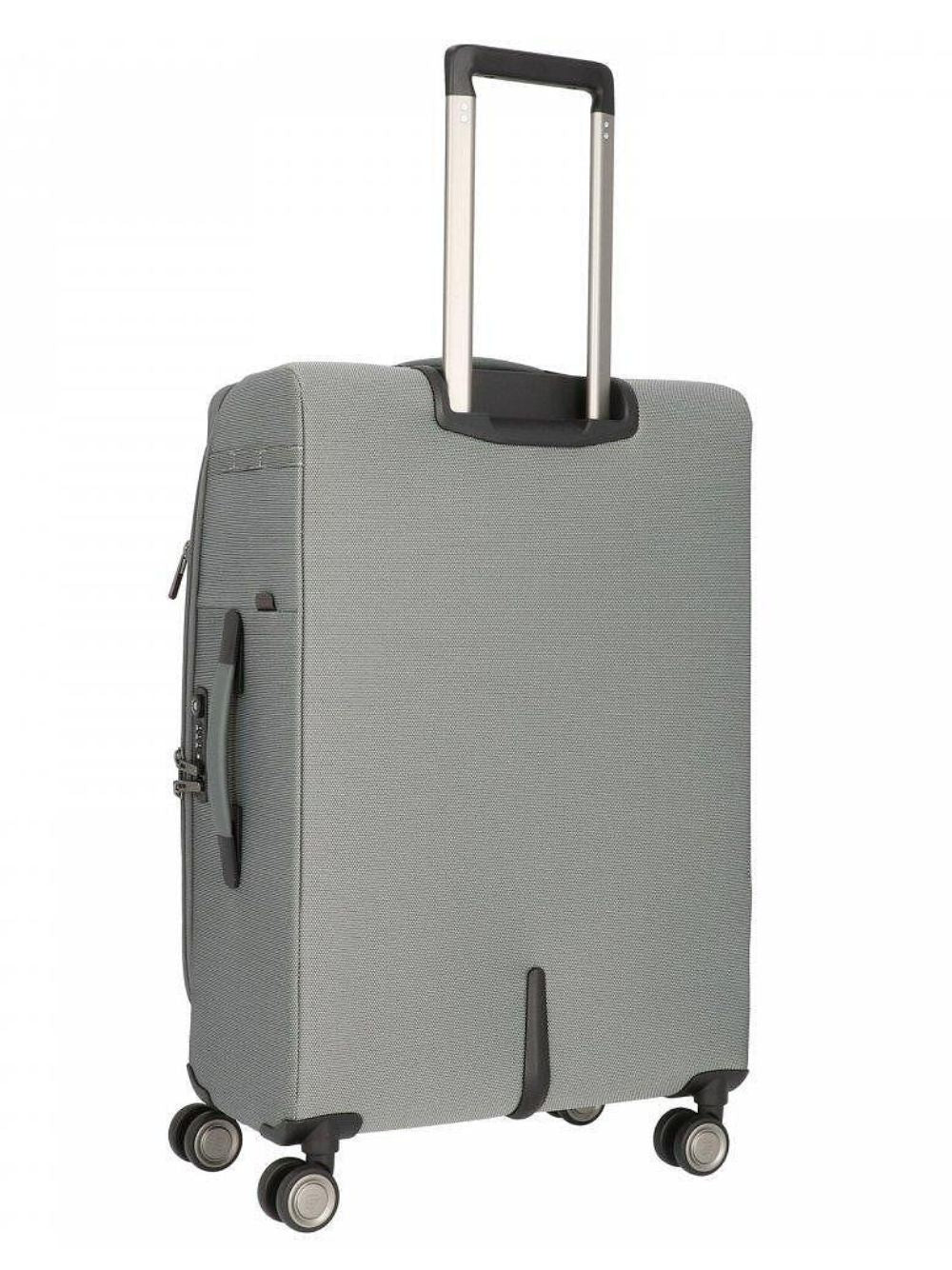 Piquadro Women's Medium Suitcase Expandable Nylon and PVC Grey Unisex