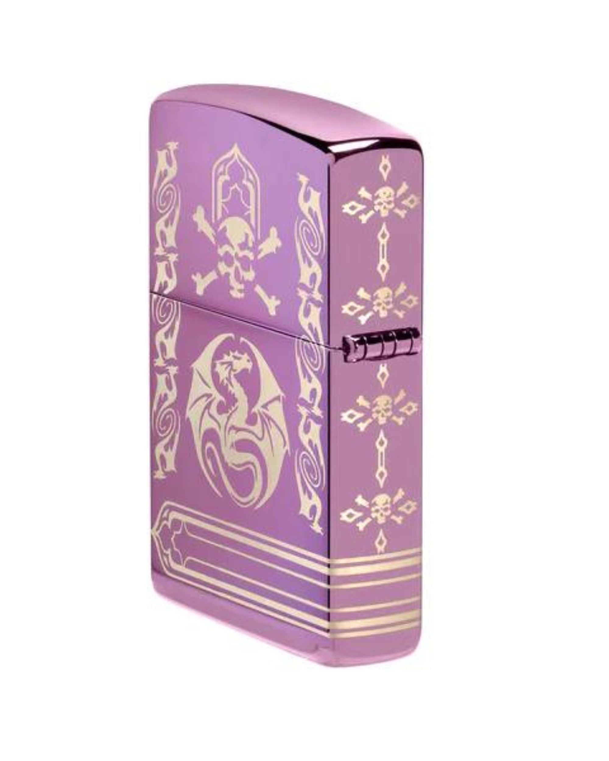 Zippo Windproof Refillable Made In Usa Dragon Dragon Purple Unisex