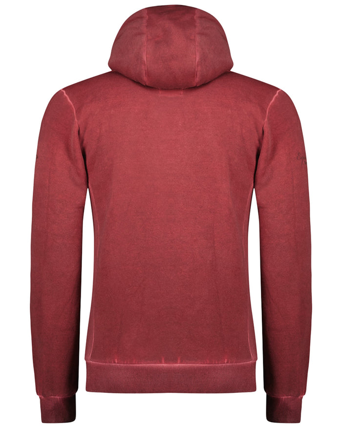 Geographical Norway Felpa Geonorway Con Cappuccio E Zip Parziale Rosso Uomo 2