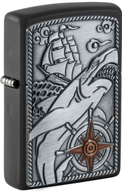 Zippo Ricaricabile Antivento Made In Usa Nel Box Regalo Nero Unisex