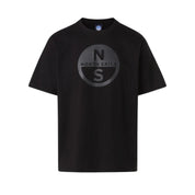 North Sails T-shirt maglia maglietta BIG LOGO cotone BIO nero 693009