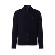 North Sails maglione misto cashmere FULL ZIP manica lunga finezza 7 navy blu 699154