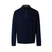 North Sails maglione misto cashmere Mezza ZIP impermeabile tecnico outdoor BLU NAVY