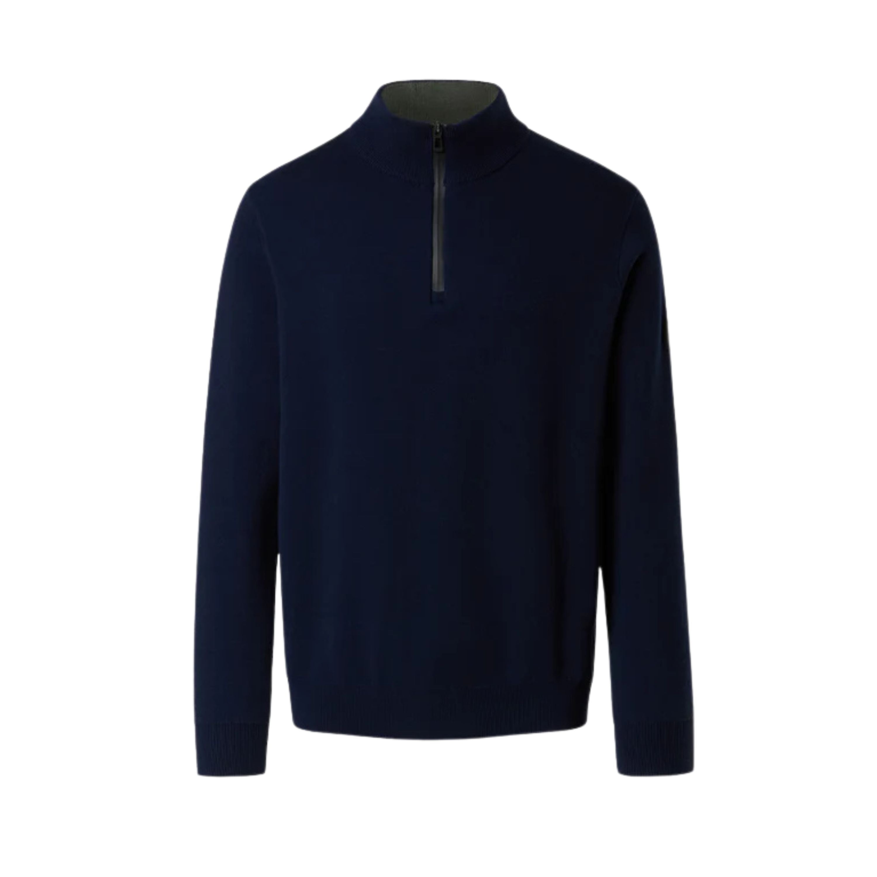 North Sails maglione misto cashmere Mezza ZIP impermeabile tecnico outdoor BLU NAVY