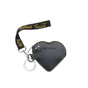 Dr. Martens Micro Borsa a mano Heart Black Kiev 11x10 cm Pelle Nero con Portachiavi