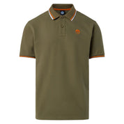 North Sails Polo maglia maglietta con logo e righe 692439 verde 0421