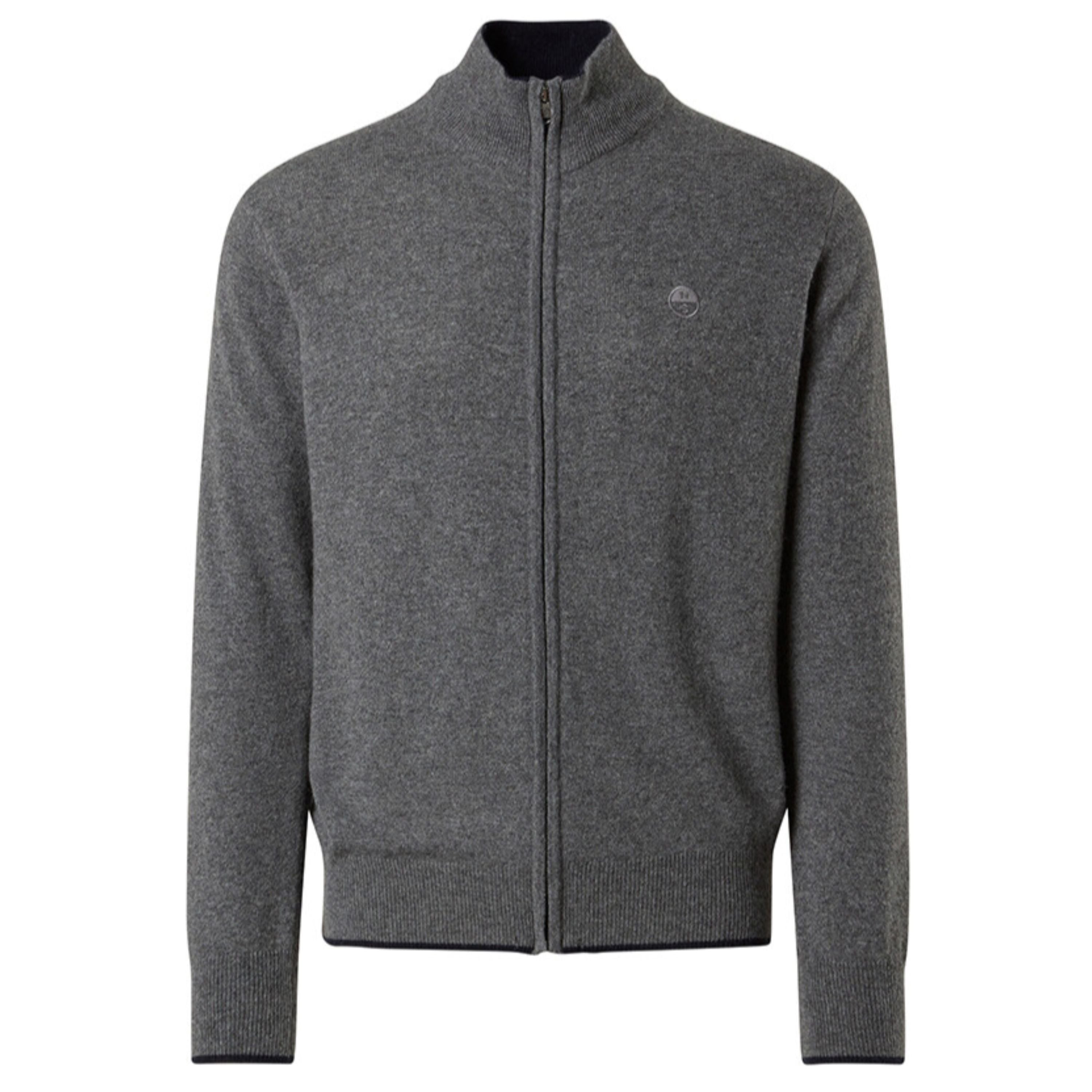 North Sails maglione misto cashmere FULL ZIP manica lunga finezza 12 Colore 0928