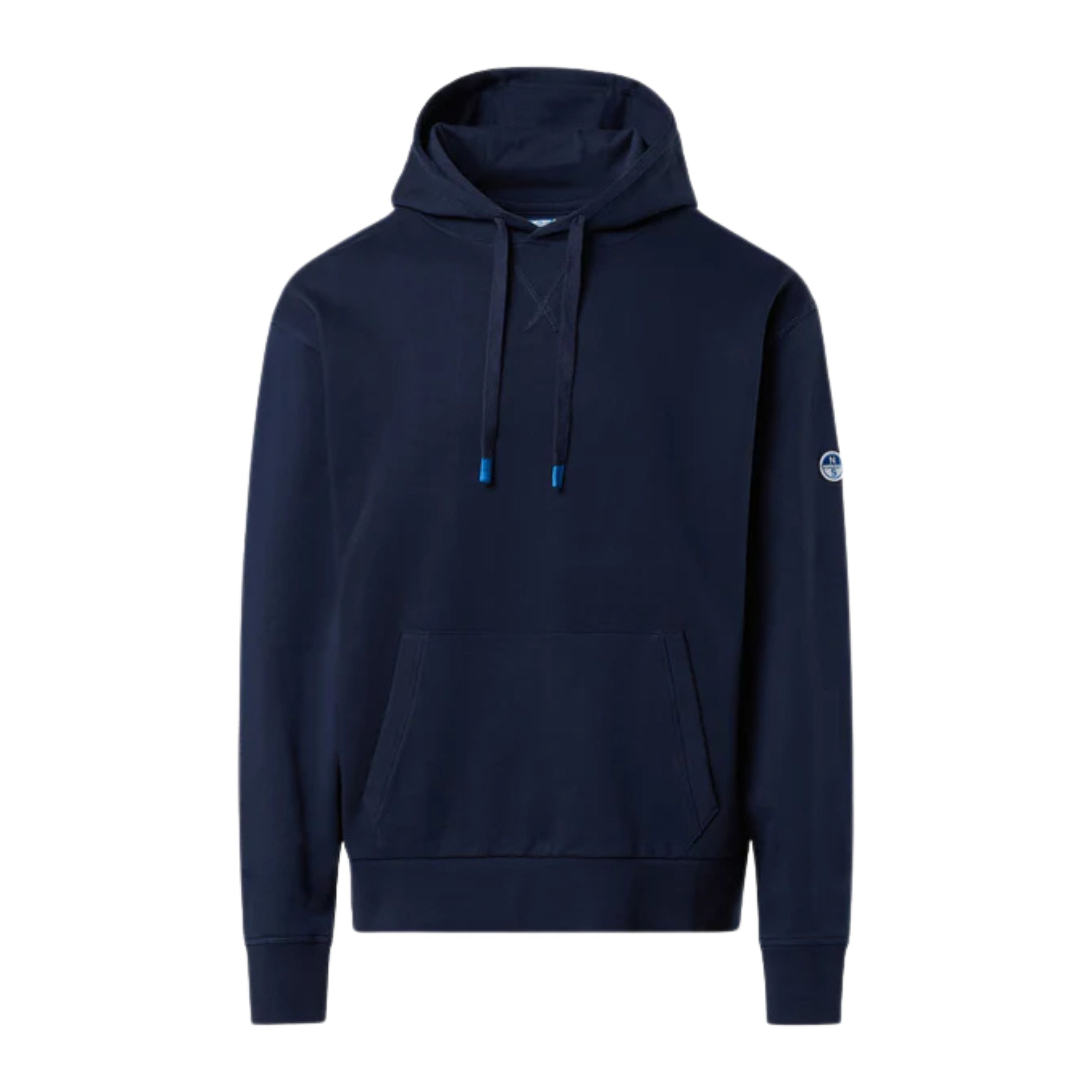 North Sails Felpa manica lunga hoodie con costine laterali blu navy 691262
