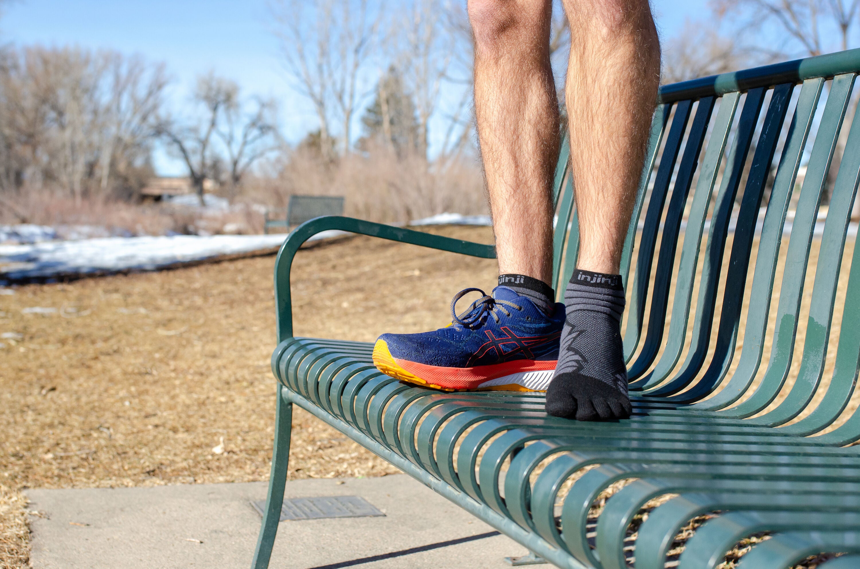 Injinji calze 5 dita da corsa Ultra Run Mini Crew Coolmax EcoMade nero