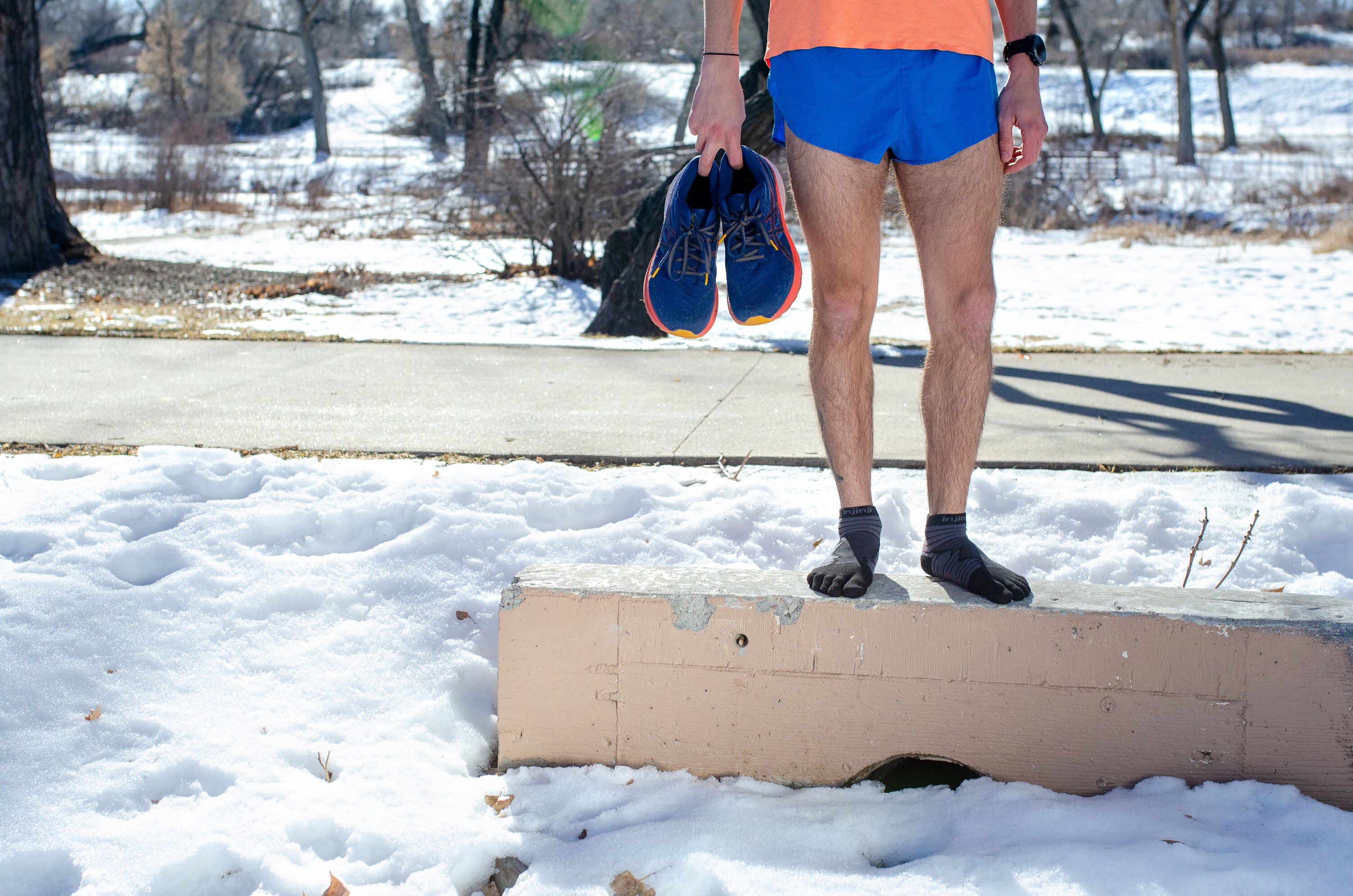 Injinji calze 5 dita da corsa Ultra Run Mini Crew Coolmax EcoMade nero