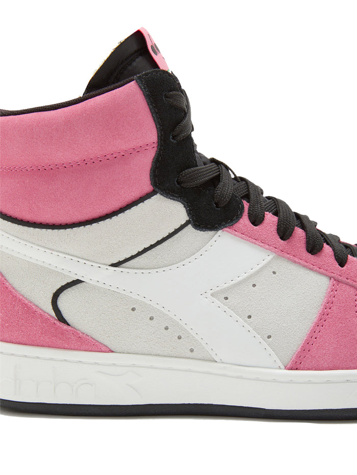 Diadora Magic Basket Mid Pink Leather Sneakers 4