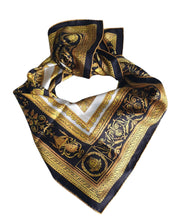 Versace Scarf Stole Pashmina Silk Black