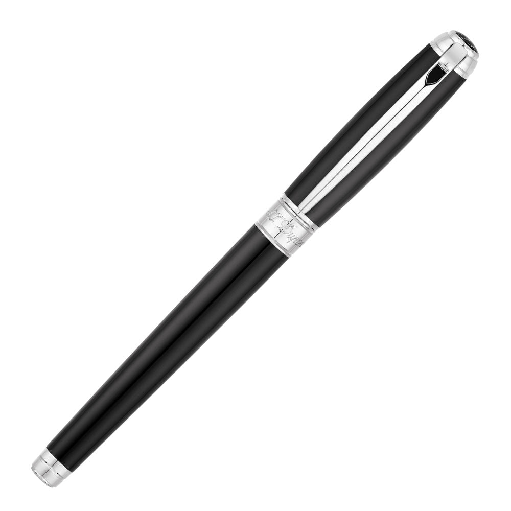 S.t.dupont Penna Stilografica Medium Line D Lacca Nera e palladio 410100m