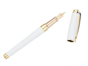 S.t.dupont penna stilografica wi line bianco perla e oro 410109M