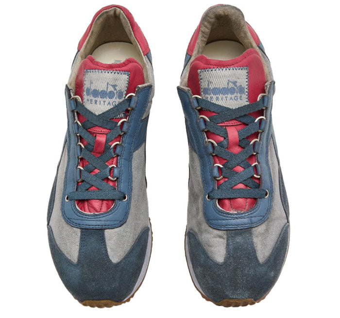 Diadora Heritage Sneakers Stone Wash Evo Tela/Pelle Blu 4