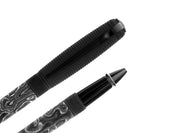 S.t.dupont biro penna roller fibra di carbonio Pvd lucido nero storm 14,8x1,5 cm 412395L