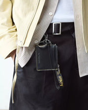 Dr. Martens Portacarte Black Kiev Pelle Nero Unisex con Portachiavi