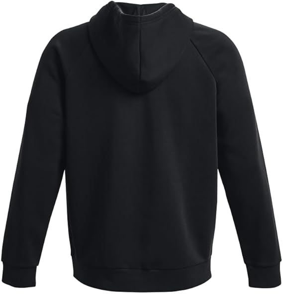 Under Armour felpa full zip pile misto cotone cappuccio RIVAL uomo allenamento UA nero