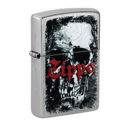 Zippo accendino ricaricabile antivento Made in USA Teschio Logo 47002