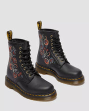 Dr. Martens Stivali Stringati 1460 Vonda TF Black Genix Nappa Nero Donna