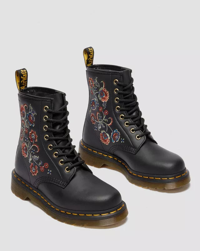 Dr. Martens Stivali Stringati 1460 Vonda TF Black Genix Nappa Nero Donna
