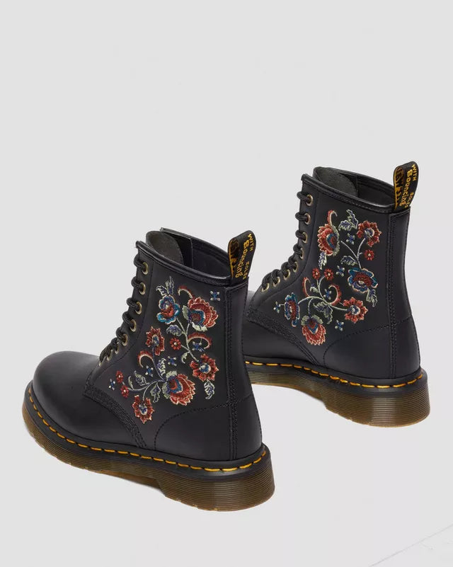 Dr. Martens Stivali Stringati 1460 Vonda TF Black Genix Nappa Nero Donna