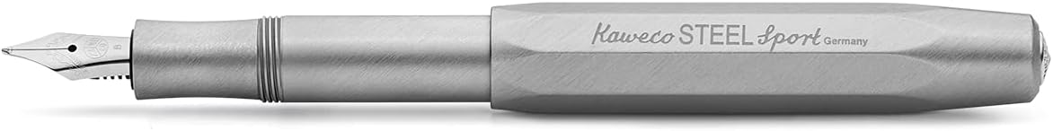 Kaweco STEEL SPORT Fountain Pen penna stilografica gift box acciaio