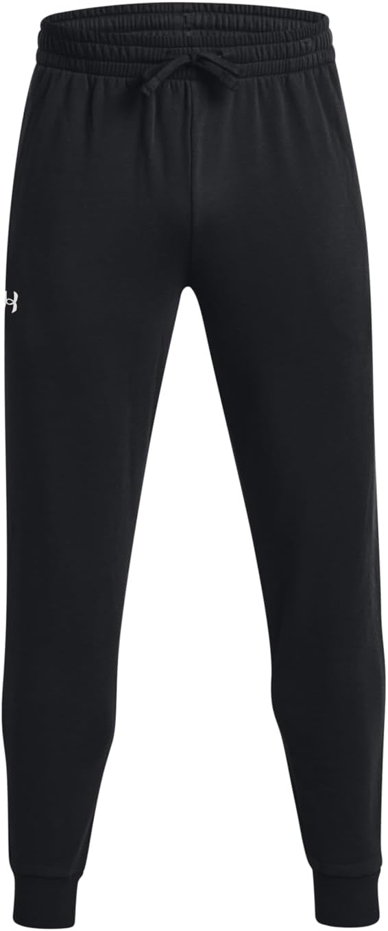 Under Armour RIVAL fleece pantaloni allenamento corsa uomo men pile nero