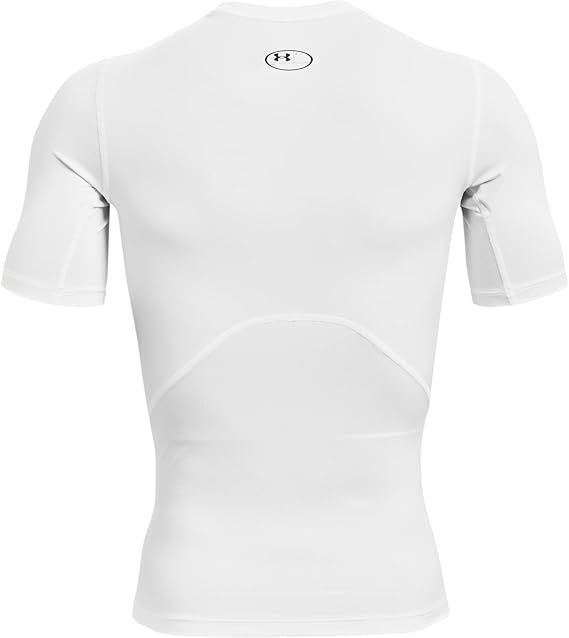 Under Armour HEATGEAR maglia t-shirt compressione allenamento corsa uomo men bianco