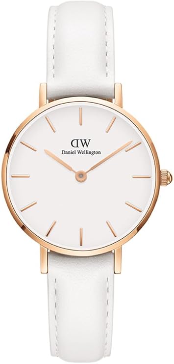 Daniel Wellington orologio petite 28mm 316L rose gold bianco cinturino pelle bondi