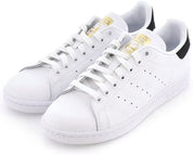 Adidas Sneaker Stan Smith W in Pelle Bianco Nero Dettagli Oro Donna
