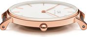 Daniel Wellington orologio petite 28mm 316L rose gold bianco cinturino pelle bondi