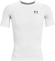 Under Armour HEATGEAR maglia t-shirt compressione allenamento corsa uomo men bianco