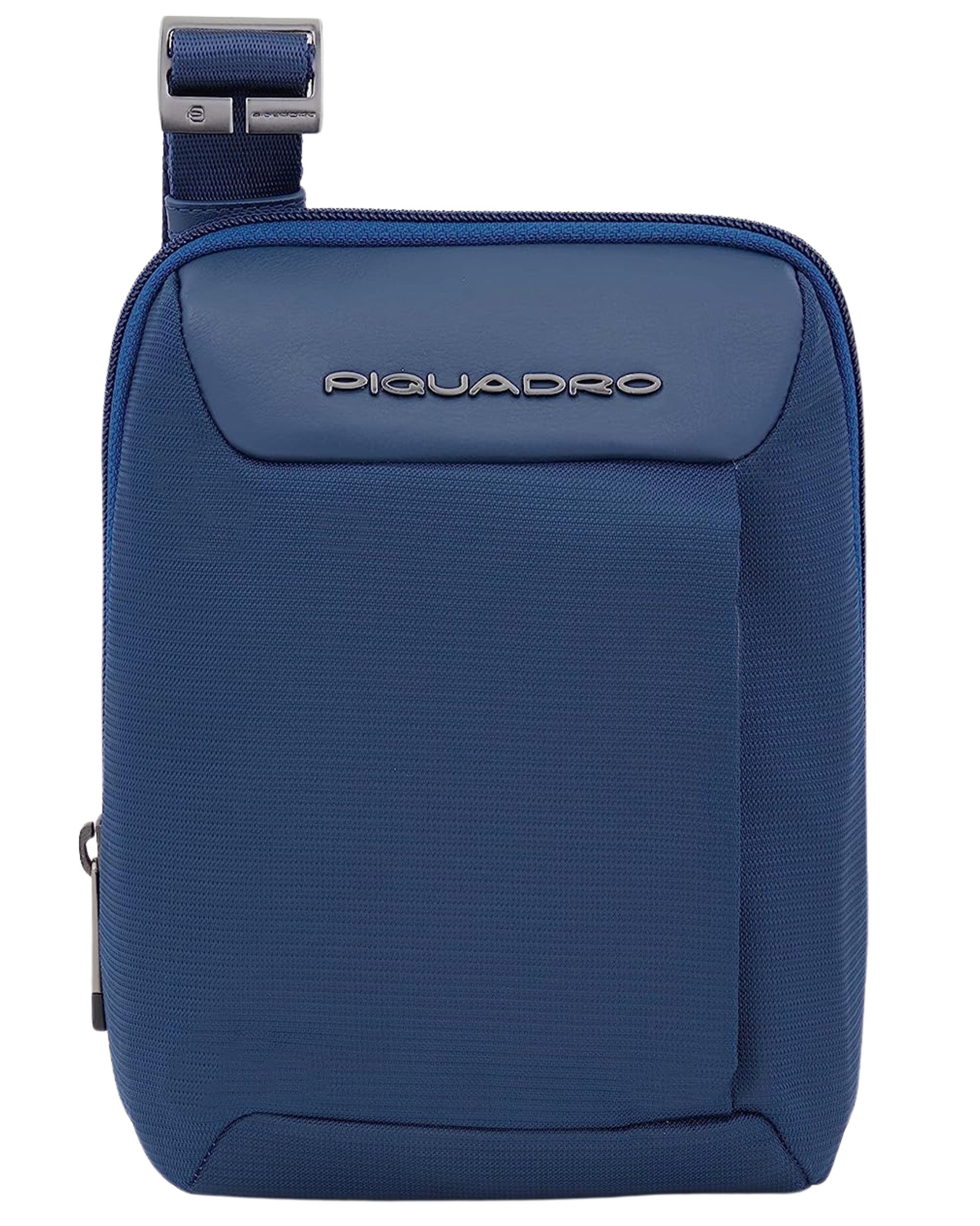 Piquadro Small Fabric And Leather Bag Blue Men