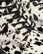 Dr. Martens Combat Boots 1460 Bex Cream Dalmatian in Pelle Unisex