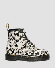 Dr. Martens Combat Boots 1460 Bex Cream Dalmatian in Pelle Unisex