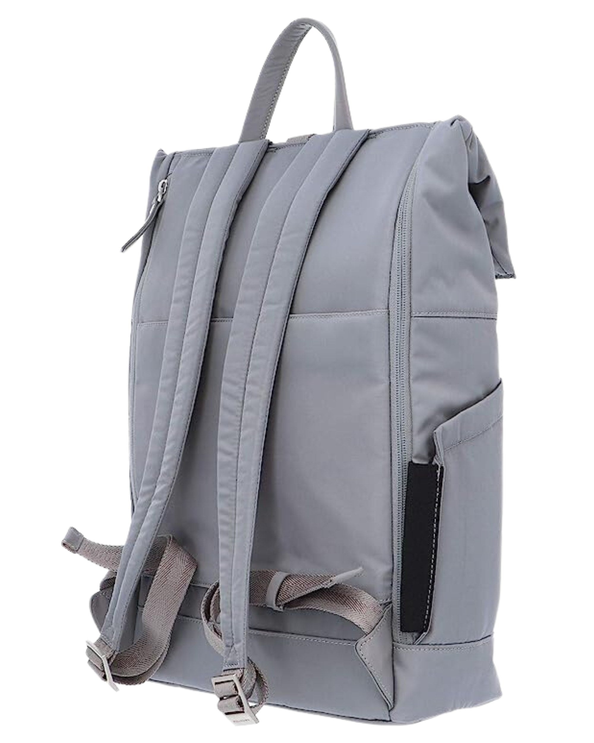 Piquadro Roll Top In Regenerated Technical Fabric Grey Unisex