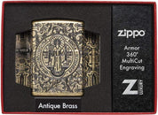 Zippo Spirituale Armor Inciso 360 Gradi Collezione Multicolore Unisex